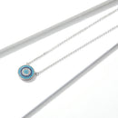 925 Sterling Silver Necklace 40+5cm Pendant 1.2*1.2cm for Women