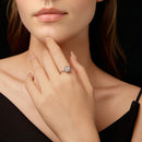 925 Sterling Silver Moissanite Ring 1ct Size 6 White Gold Plated for Women