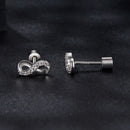 925 Sterling Silver & Moissanite Earrings 0.005ct for Women