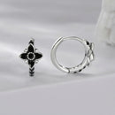 925 Sterling Silver Enamel and CZ Earrings for Women