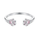 925 Sterling Silver White Gold Plated Pavé Setting CZ Ring