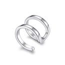 925 Sterling Silver Earrings 1.2*0.8cm with Platinum Plating for Women