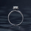 925 Sterling Silver Plated Moissanite Ring Size 6