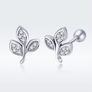 925 Sterling Silver Oxidized Pavé Setting CZ Earrings