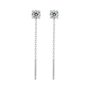 925 Sterling Silver 4.0 Carat Moissanite Earrings for Women