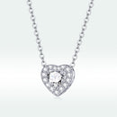 925 Sterling Silver Adjustable Cubic Zirconia Pendant Necklace for Women