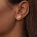 925 Sterling Silver Earrings with White Gold Plating for Women
