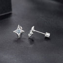 925 Sterling Silver Moissanite Earrings 0.8cm for Women