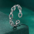 925 Sterling Silver Platinum Plated 0.4cm Wide Ring