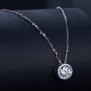 S925 Sterling Silver Moissanite Necklace 400mm with 1ct Moissanite for Women