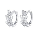 S925 Sterling Silver Earrings with Plated Platinum for Women