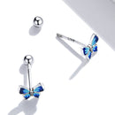 S925 Sterling Silver Enamel Oxidized Earrings for Women