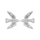925 Sterling Silver Oxidized CZ Earrings for Women