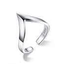 925 Sterling Silver Ring with Platinum Plating - 0.3cm Width - Unisex