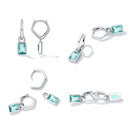 925 Sterling Silver Earrings with Pavé Setting CZ