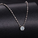 925 Sterling Silver 0.5 Carat Moissanite Necklace for Women
