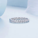 925 Sterling Silver Plated Platinum Ring Size 6 for Women