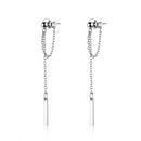 S925 Sterling Silver Plated Platinum Earrings for Women