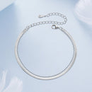 925 Sterling Silver 15+6cm White Gold Plated Bracelet for Women