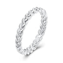925 Sterling Silver Plated Platinum Ring Size 6 for Women