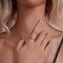 925 Sterling Silver 2mm Pave Setting CZ Ring