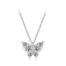925 Sterling Silver Plated White Gold Moissanite Necklace 40+5cm for Women