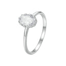 925 Sterling Silver 1.6mm Moissanite 1ct Ring in Size 6 for Women