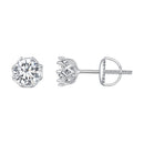 925 Sterling Silver Moissanite 0.5 Carat Earrings for Women
