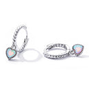 S925 Sterling Silver Translucent Opal Earrings
