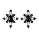 925 Sterling Silver Earrings with Pavé Setting CZ, Size 0.8*0.7cm for Women
