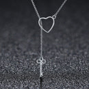 925 Sterling Silver Necklace 55cm with Heart Pendant for Women