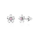 925 Sterling Silver Earrings with CZ in Pavé Setting