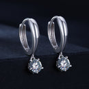 S925 Sterling Silver 0.50 Carat Moissanite Earrings for Women