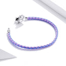 925 Sterling Silver Oxidized Silver Leather 17cm Bracelet