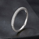925 Sterling Silver 0.01ct Moissanite Ring in Size 8A