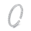 925 Sterling Silver White Gold Plated Ring for Women