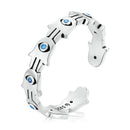 S925 Sterling Silver Pavé Setting CZ Oxidized Silver Ring