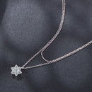 925 Sterling Silver 0.06 Carat & 0.20 Carat Moissanite Necklace with White Gold Plating for Women