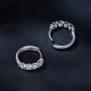 925 Sterling Silver Moissanite 0.1 Carat Platinum Plated Earrings for Women