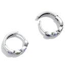 925 Sterling Silver Pavé Setting Earrings with CZ Stone