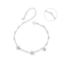 925 Sterling Silver White Gold Plated CZ Bracelet for Women