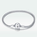 925 Sterling Silver Plated Platinum 17cm Bracelet for Men