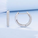 925 Sterling Silver Pavé Setting CZ Earrings for Women