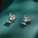 925 Sterling Silver Enamel Earrings 12x9mm