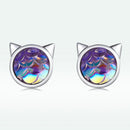 S925 Sterling Silver Resin Oxidized Silver Earrings
