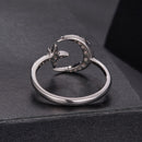 925 Sterling Silver Moissanite 0.25cm White Gold Plated Ring - Size E for Women