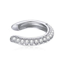 S925 Sterling Silver Pavé Set CZ Earrings - 1.1cm for Women