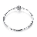 925 Sterling Silver 5.8CM Diameter and 0.3CM Thick Bracelet for Women