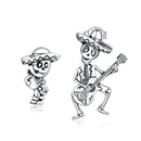 S925 Oxidized Silver Earrings Size 1.5*1cm, 2.4*1.3cm for Women