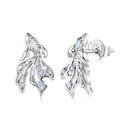 925 Sterling Silver White Nano Opal CZ 1.3*0.8cm Earrings for Women
